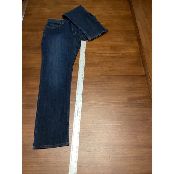 Jones New York Lexington Straight Jeans Dark Wash Classic Stretch Size 14 Tall - Picture 4 of 11